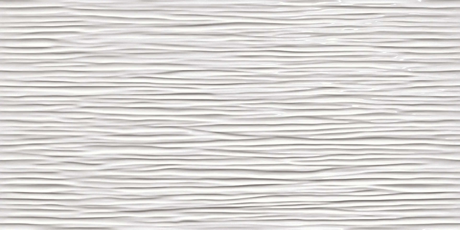 3D Wave White Glossy 40×80
