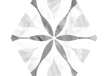 Bardiglio Hexagon Flower 20x17,5