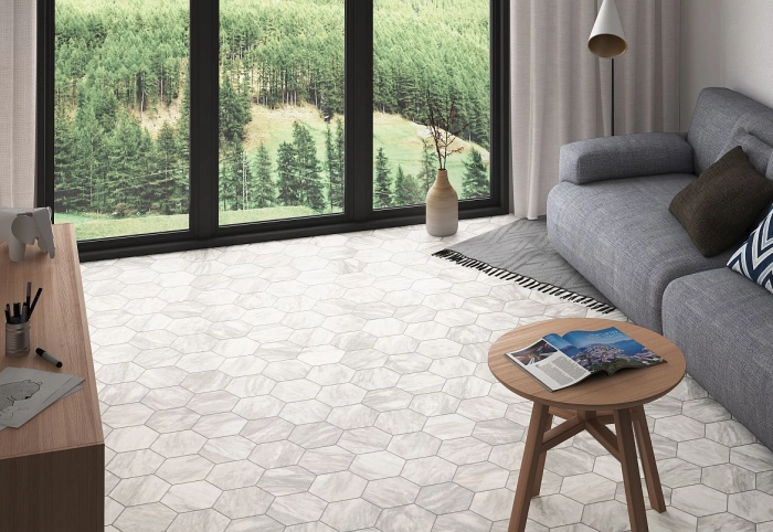 Bardiglio Hexagon Geo 17,5x20