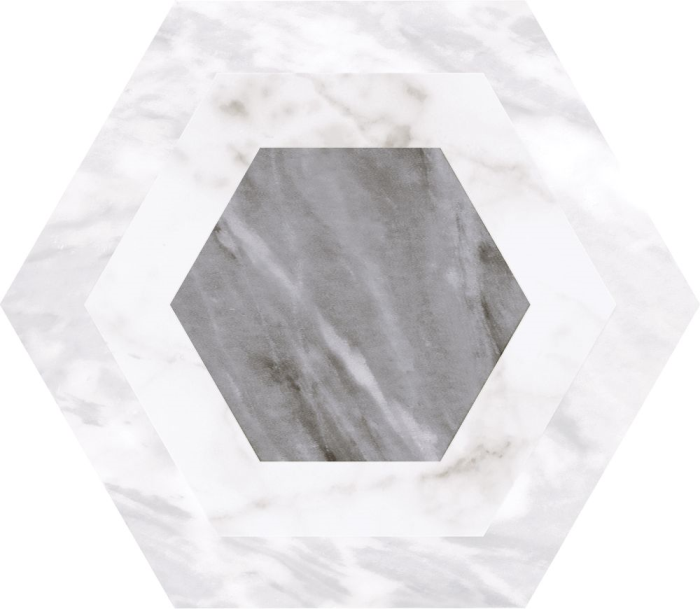 Bardiglio Hexagon Geo 17,5x20