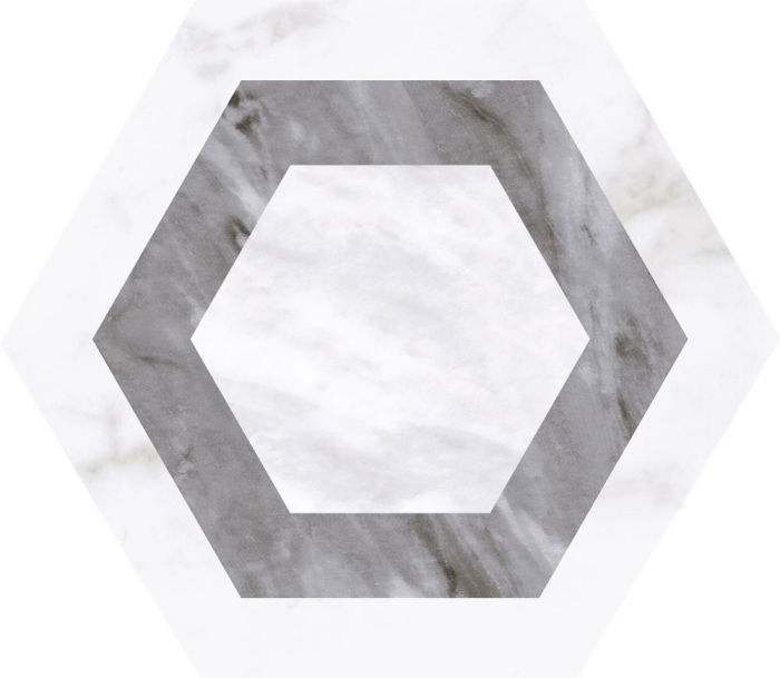Bardiglio Hexagon Geo 17,5x20