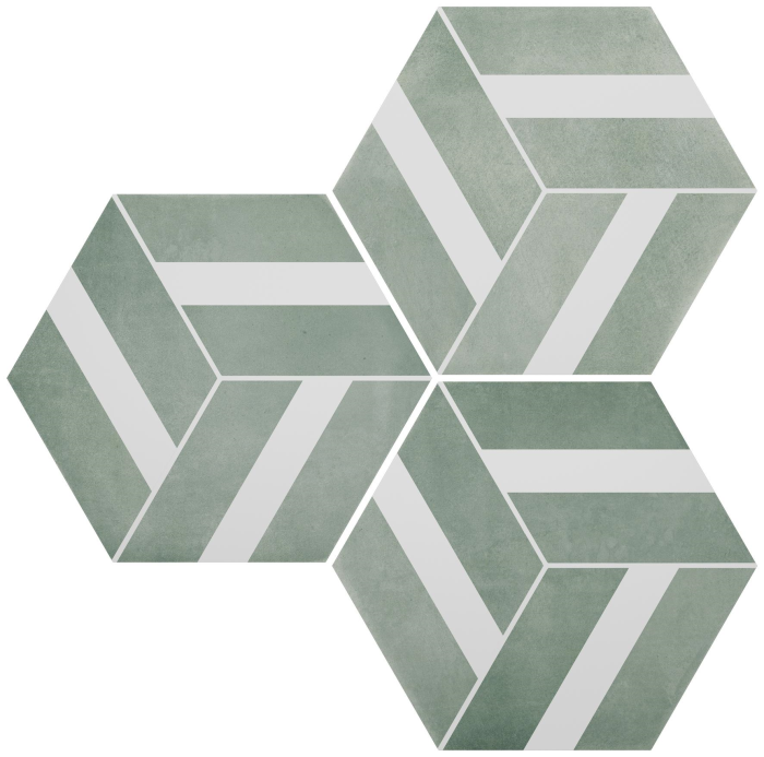 Bari Aqua Hex 23X27