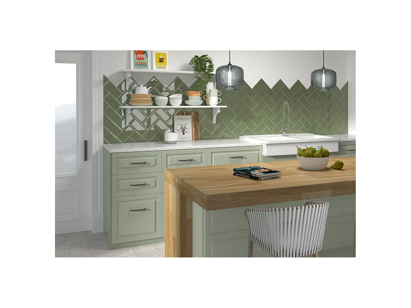 Blanco Liso Brillo 10x20