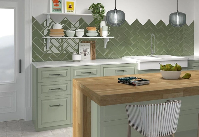 Blanco Liso Brillo 10x20