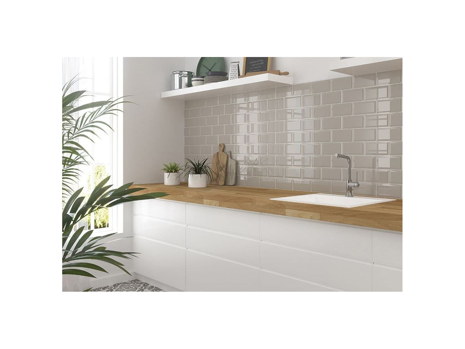 Blanco Liso Brillo 10x20