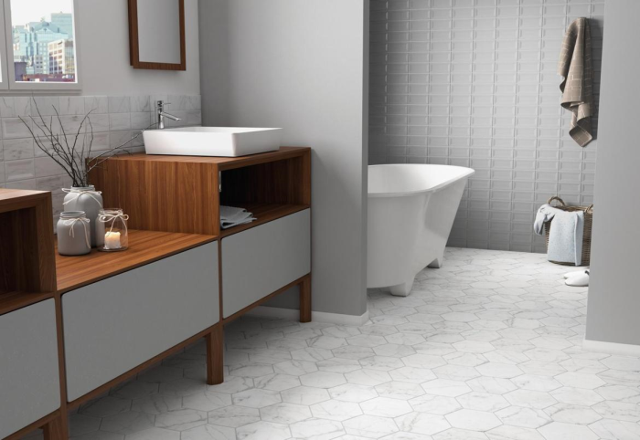 Carrara Hexagon Peak 17,5X20