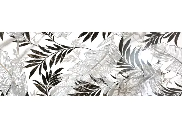 Carrara Leaves Blk   31,6X90