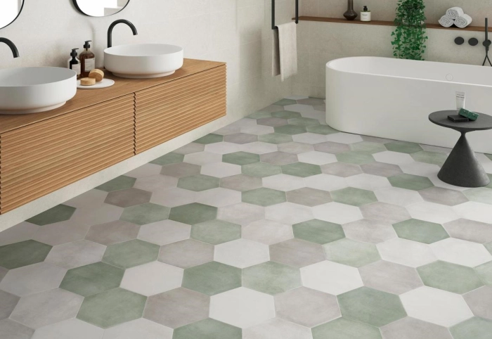 Cementine Black Hex 23X27