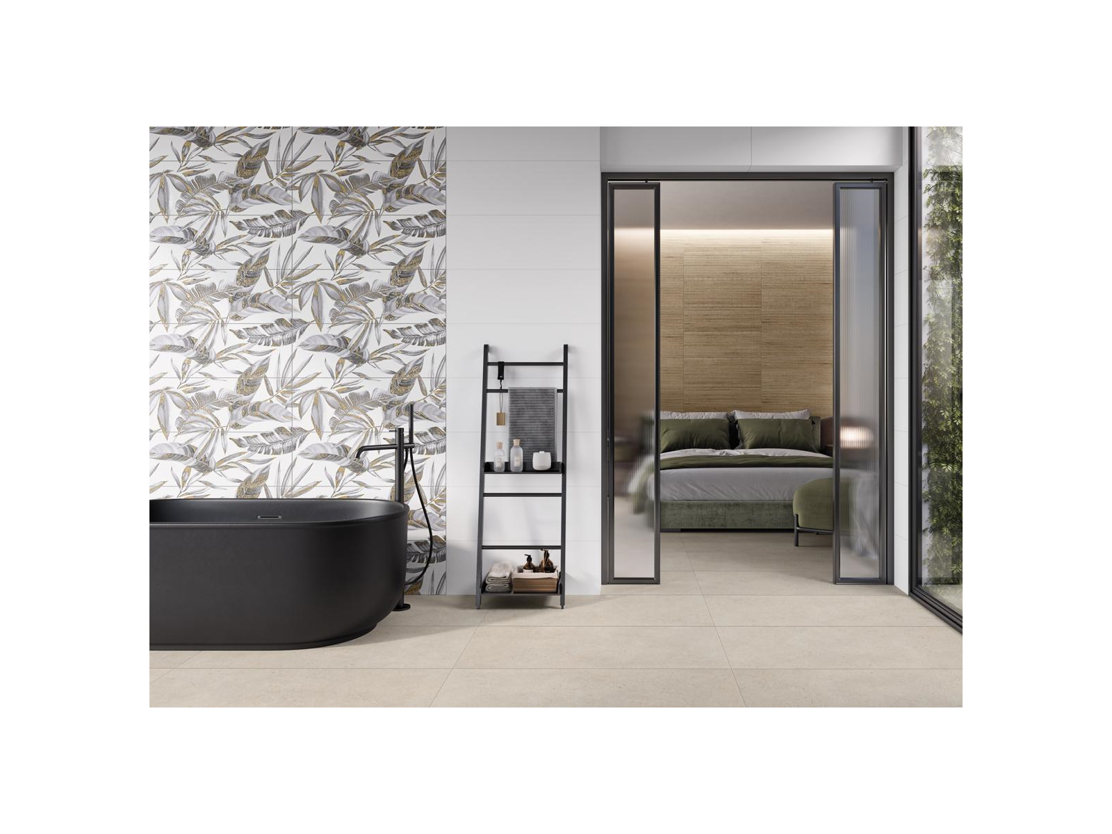 Dec.Albi Leaves Gold B 31,6X90