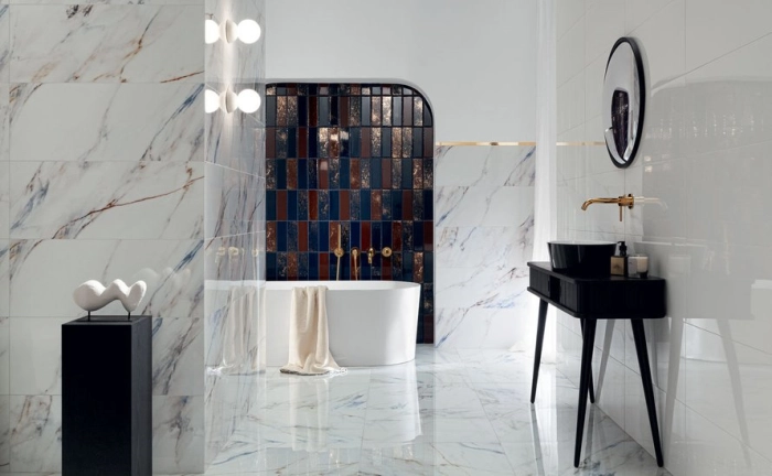 Dekor  Blue Stone Line Lesk Rektifikovaný 29,8X74,8