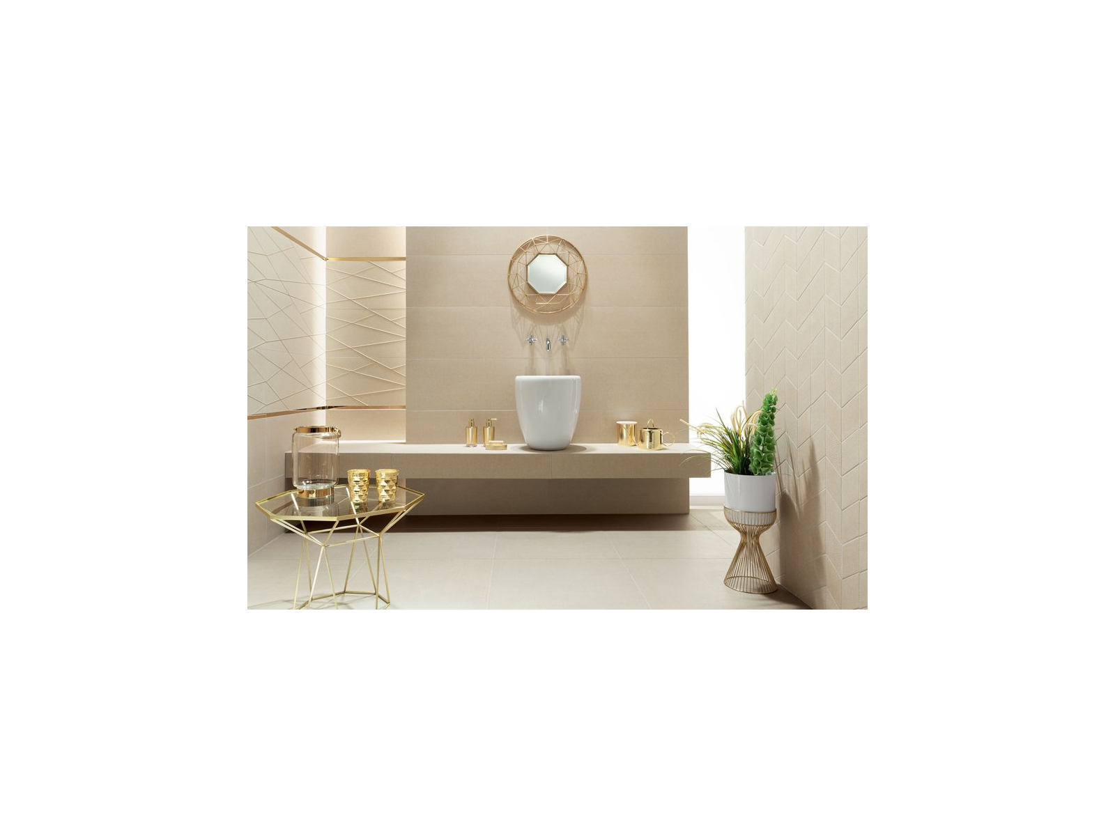 Dekor  House Of Tones Beige Pololesk Rektifikovaný 32,8X89,8