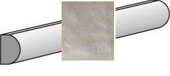 Demi-Bullnose Chic Grey Matt 1,5x30