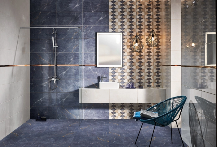 Dlažba  Chic Stone Blue Pololesk Rektifikovaná 60X60