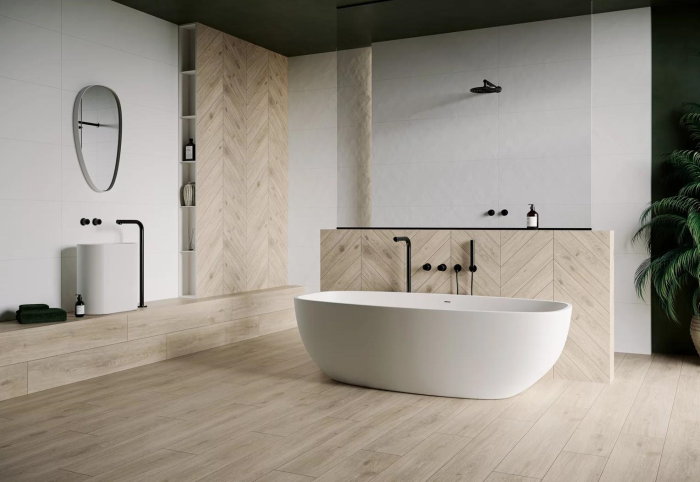 Dlažba  Heartwood Latte Struktura Mat Rektifikovaná 20X120