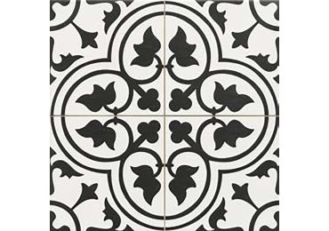 Dover Black 45x45, retro obklad a dlažba