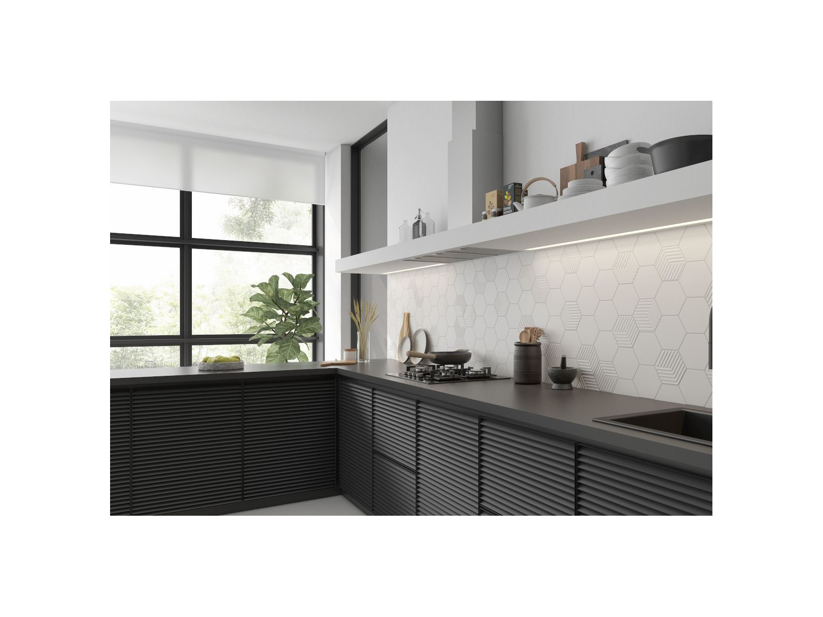Gallery Cube Taupe Hex. 14x16