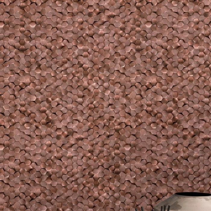Gravity Alu 3D Hexagon Copper 30,1X30,7