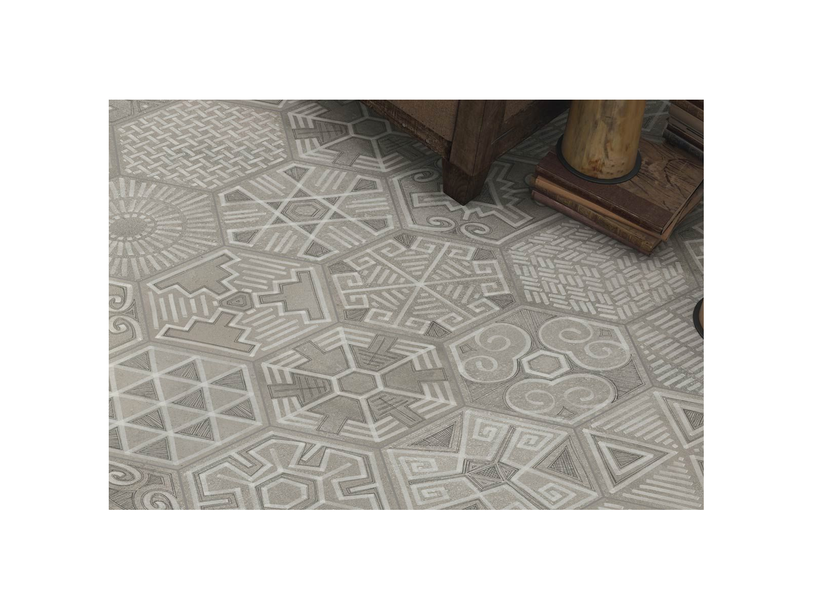 Hexagono Igneus Cemento 26,6x23