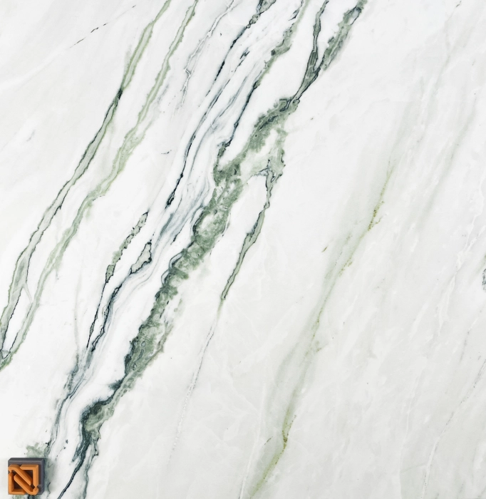 Incanto Calacatta Green Glossy Rt 120X120