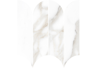 Incanto Calacatta Nobile Glossy Mosaico Ventaglio 28,1X31