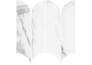 Incanto Statuario Venato Glossy Mosaico Ventaglio 28,1X31