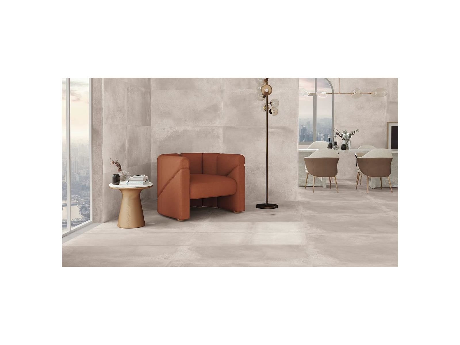 Industrial Hall Off White  120X120