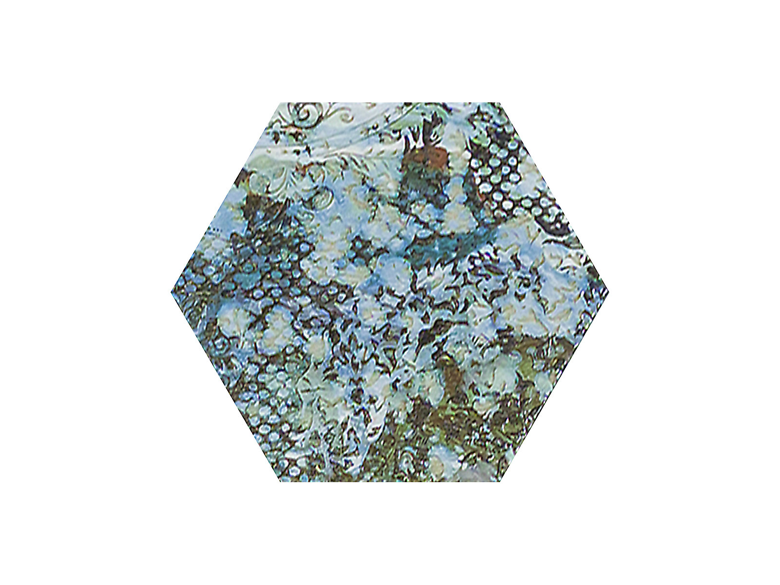 Inedita Blue Nat. Hexagon 25x29