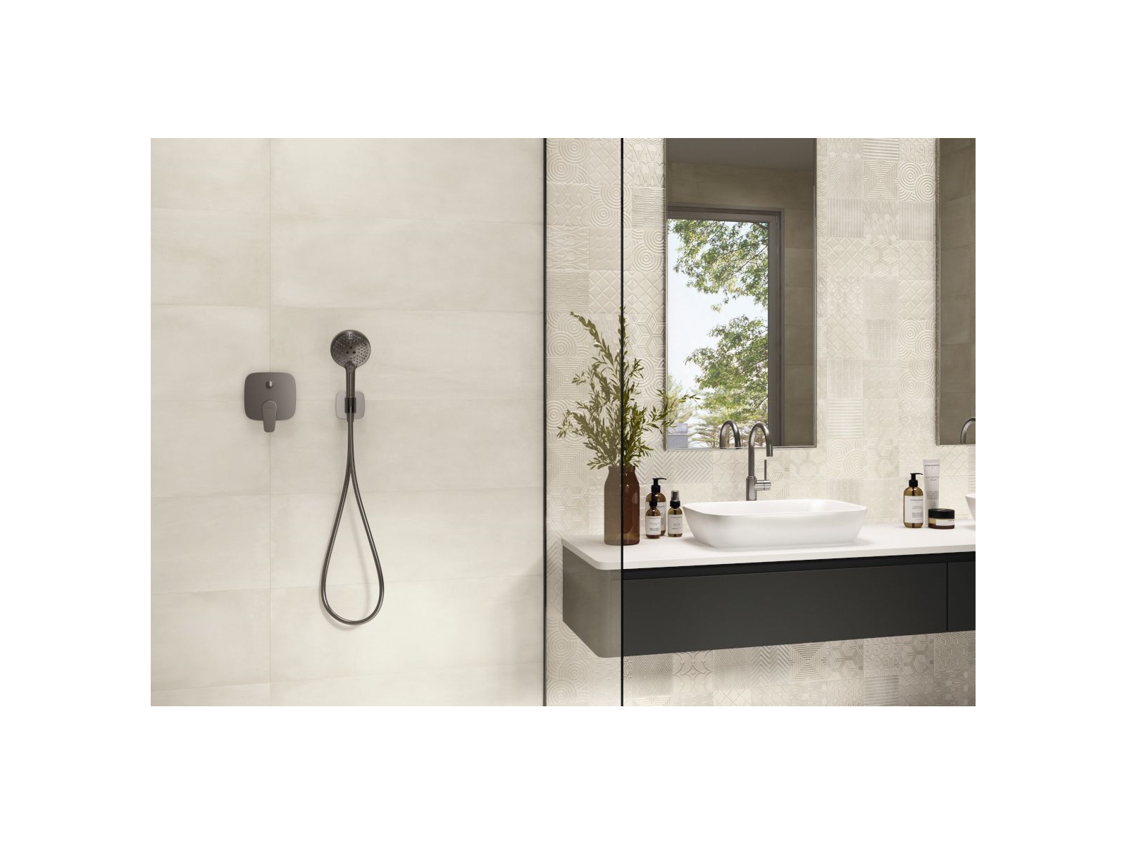 Kirat Abstract Greige 30x90