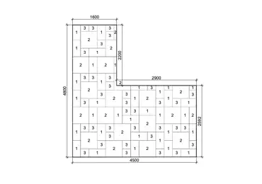 Kladečský plán - podlaha dle půdorysu