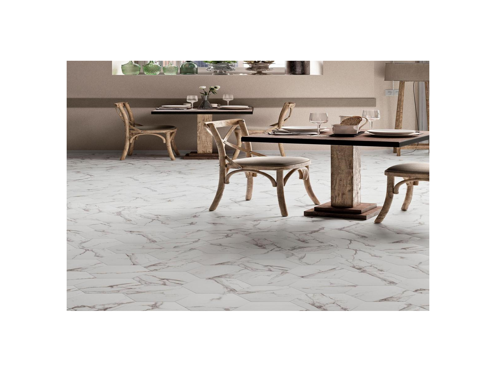 Marmi Blanc Hex 23X27