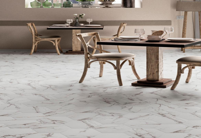 Marmi Nero Hex 23X27