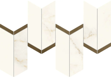 Marvel Calacatta Apuano Mosaico Chevron Lappato 19,2×46,3