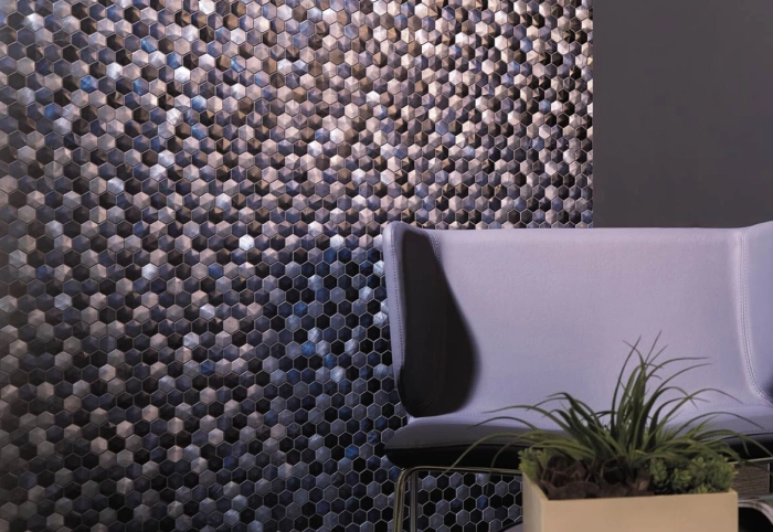 Metal Acero Anthracite 3D Cubes 30X30