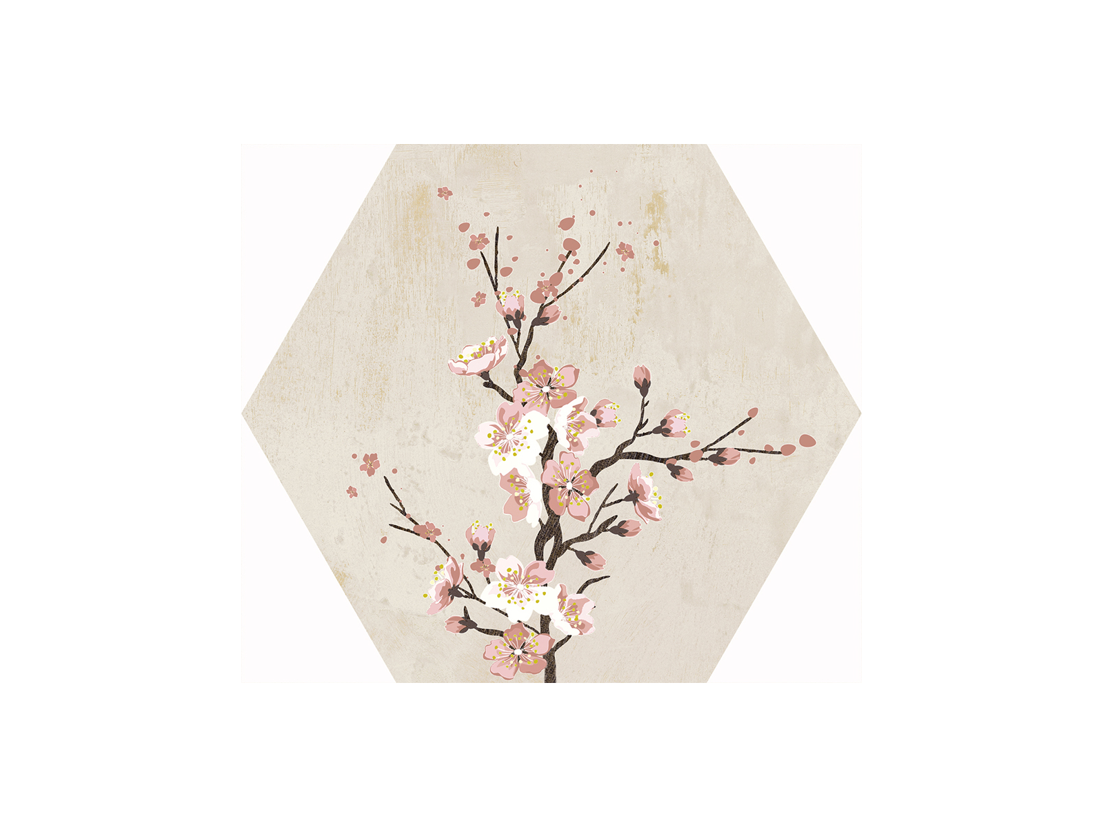 Mood Ivory Decor Hexagon 25x29