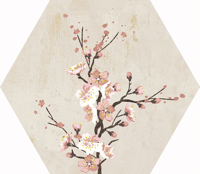 Mood Ivory Decor Hexagon 25x29