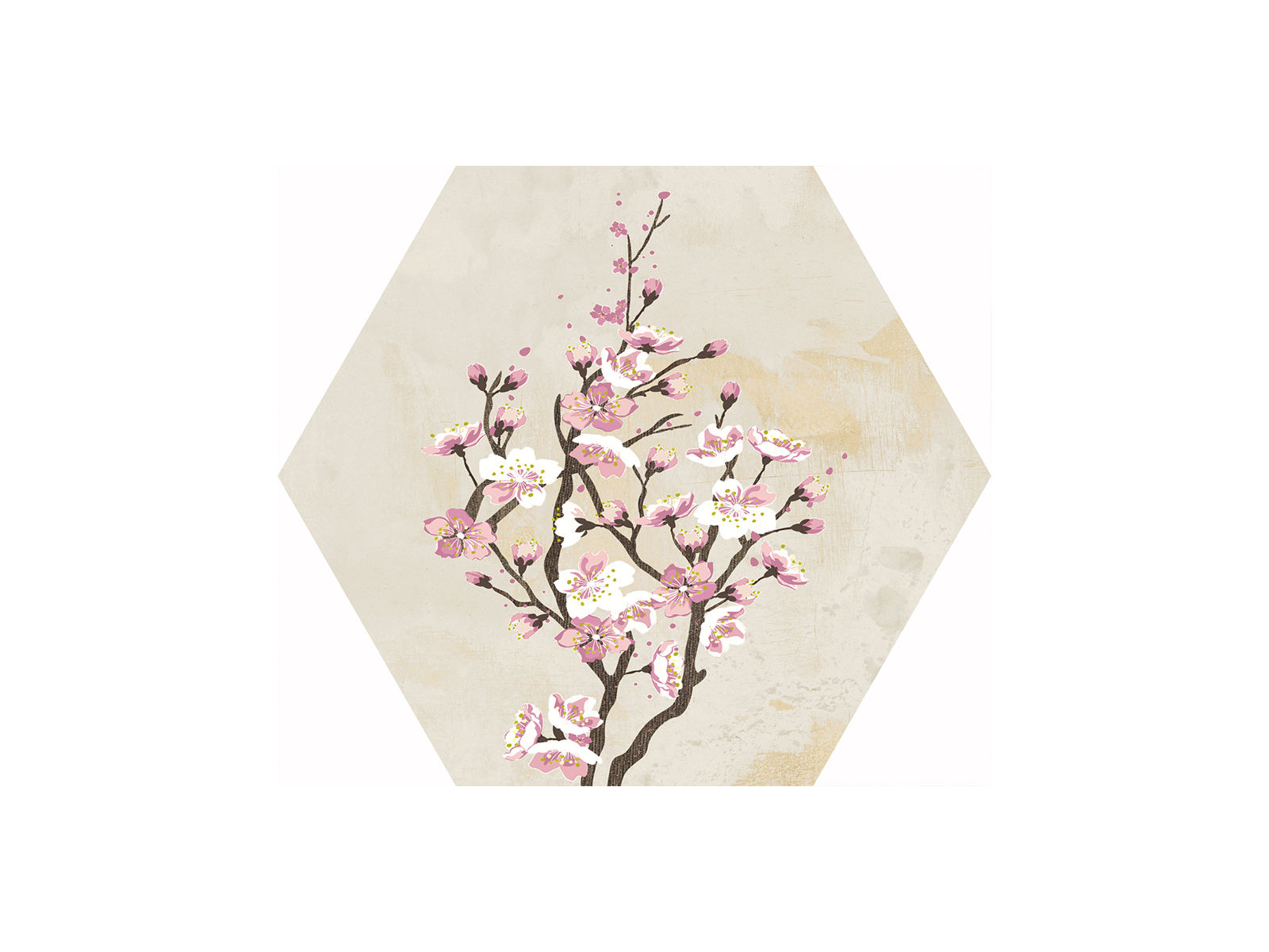 Mood Ivory Decor Hexagon 25x29