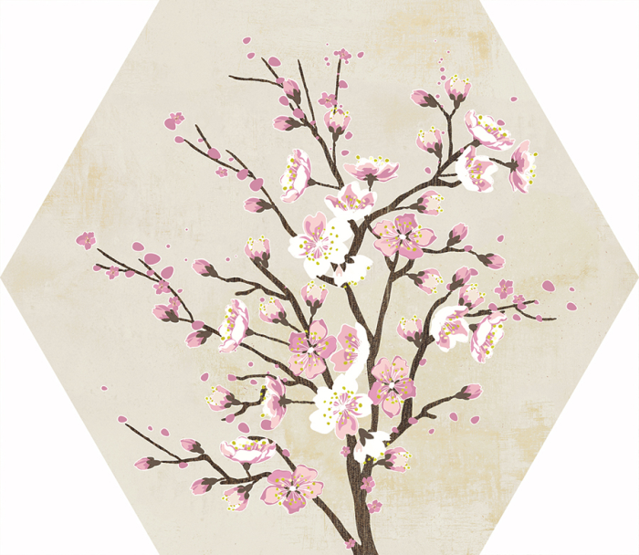 Mood Ivory Decor Hexagon 25x29