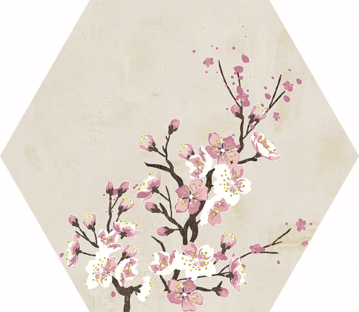 Mood Ivory Decor Hexagon 25x29