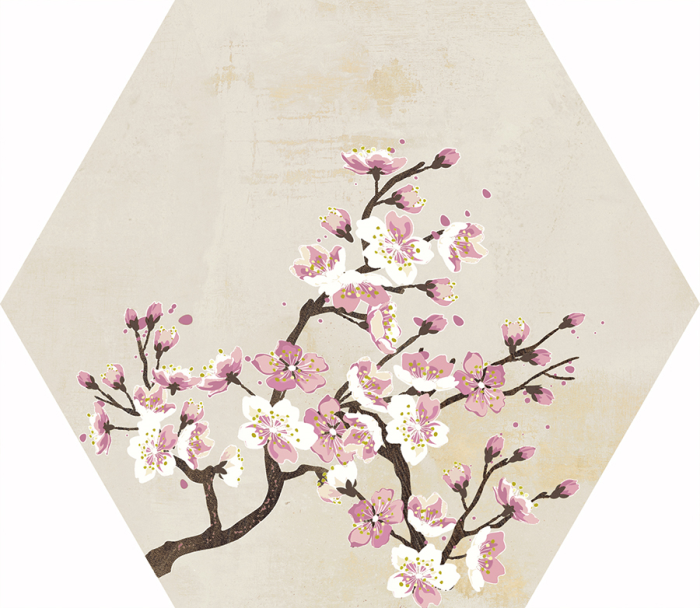 Mood Ivory Decor Hexagon 25x29