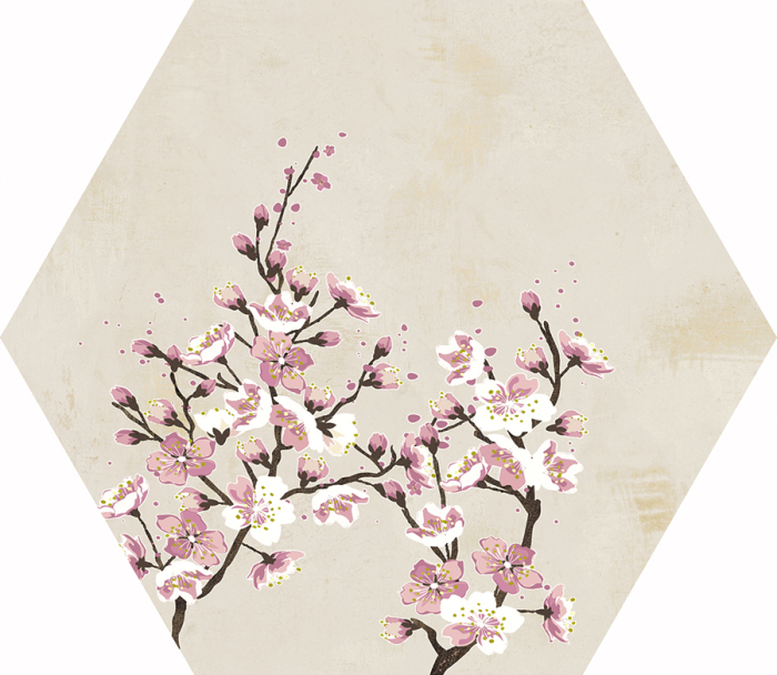 Mood Ivory Decor Hexagon 25x29