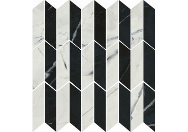 Mosaico Black & Light Calacatta 27X28