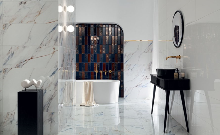 Obklad  Blue Stone Lesk Rektifikovaný 29,8X74,8