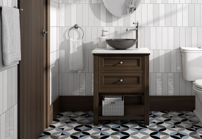 Ornamental Black & White 20x20