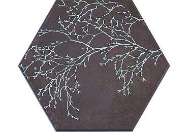 Ozone Brown Decor Hexagon 25x29