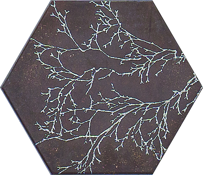 Ozone Brown Decor Hexagon 25x29