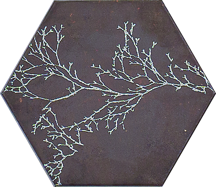 Ozone Brown Decor Hexagon 25x29