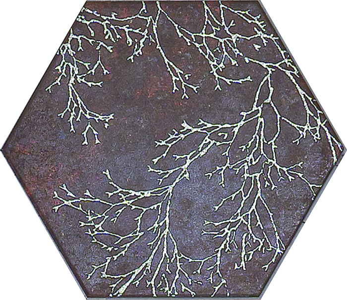 Ozone Brown Decor Hexagon 25x29