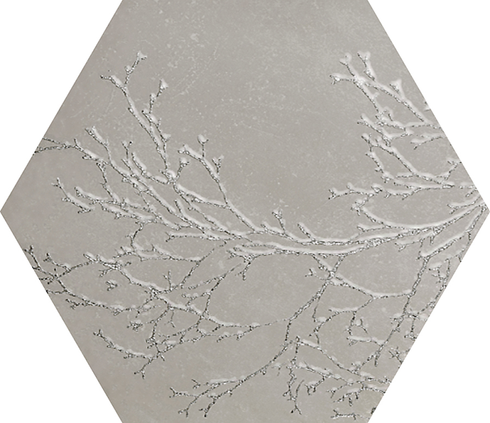 Ozone Ivory Decor Hexagon 25x29