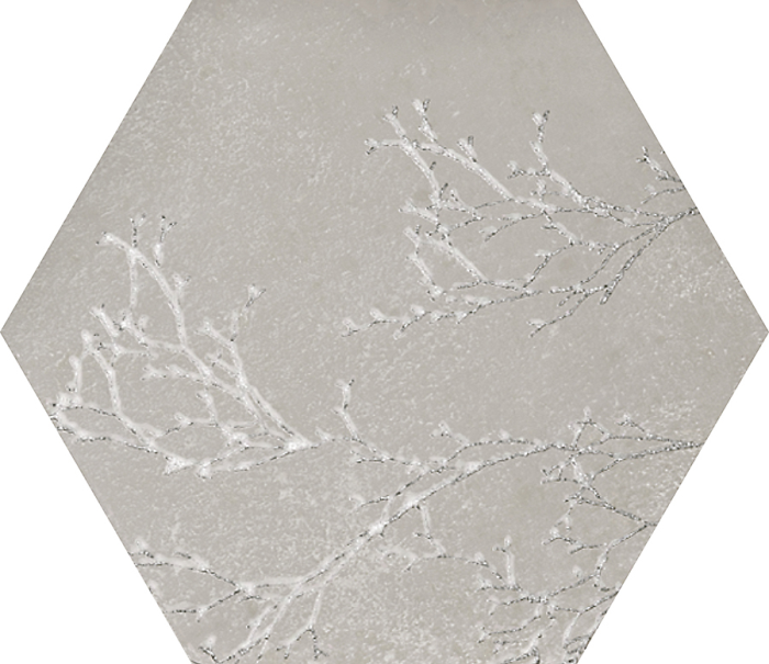 Ozone Ivory Decor Hexagon 25x29