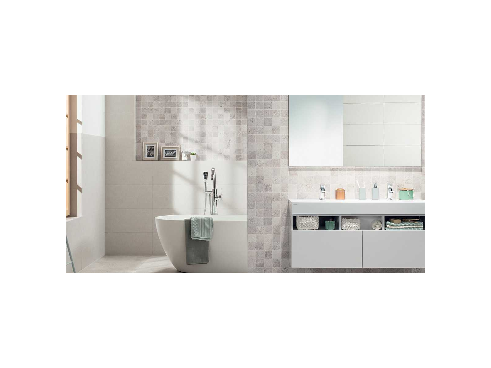 Piazzetta Světle Šedá 8,5 X 45